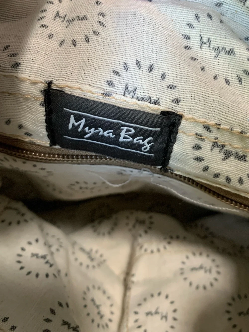 Myra Bag Brown Leather & Multicolor Woven Hobo